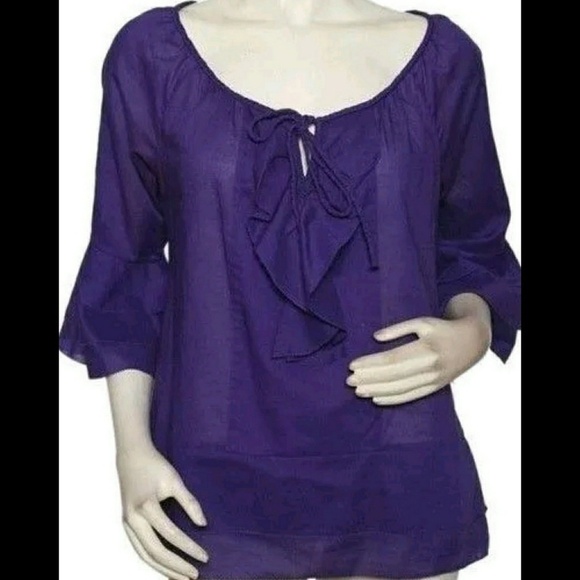☮️ Diane Von Furstenberg Boho Peasant Blouse - Picture 1 of 5